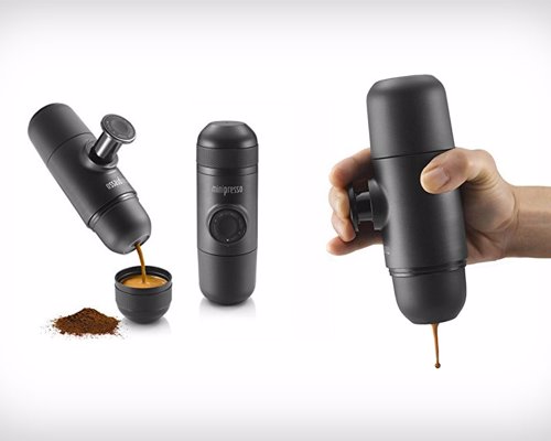 MiniPresso GR Espresso Maker - Make a genuine espresso on the go, without compressed air or N2O cartridges