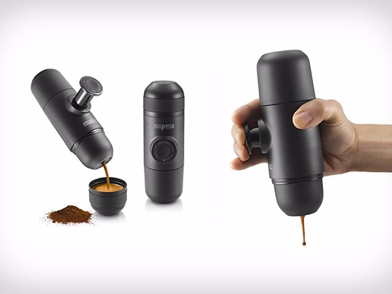 MiniPresso GR Espresso Maker - Make a genuine espresso on the go, without compressed air or N2O cartridges