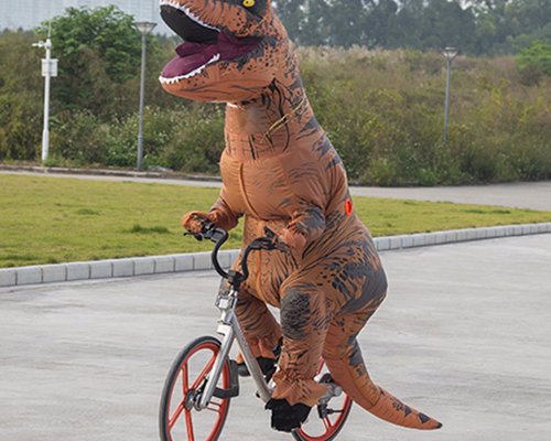 Inflatable T-Rex Costume - Wow the crowd in this officially licensed Jurassic world t-rex inflatable costume