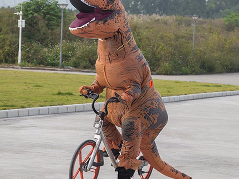 Inflatable T-Rex Costume - Wow the crowd in this officially licensed Jurassic world t-rex inflatable costume
