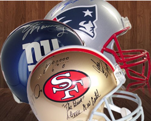 Signed Football Memorabilia - Footballs, helmets, jerseys, and photographs signed by your favourite player