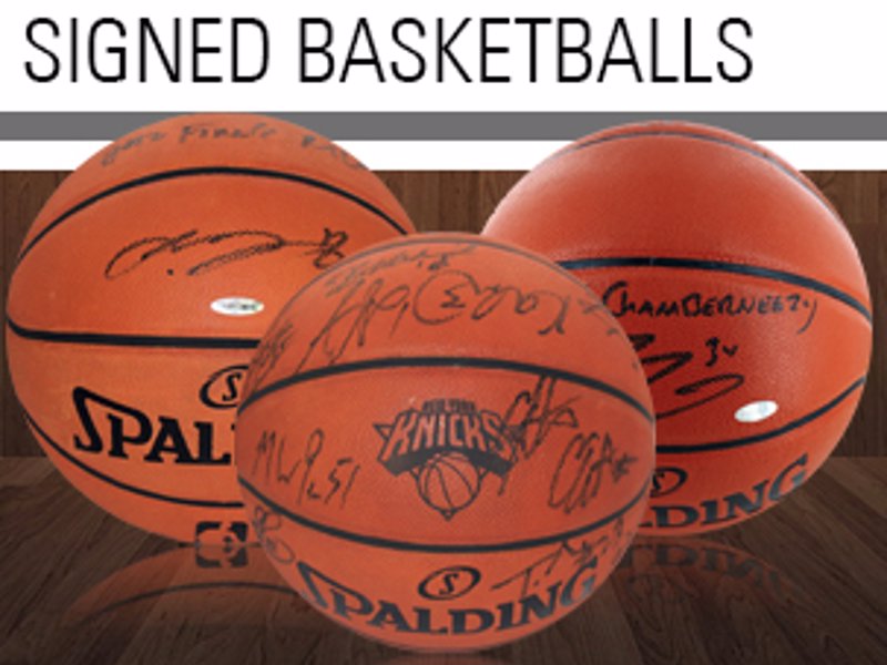 Signed Basketball Memorabilia - Basketballs, sneakers, floor pieces, jerseys, and photographs signed by your favourite players