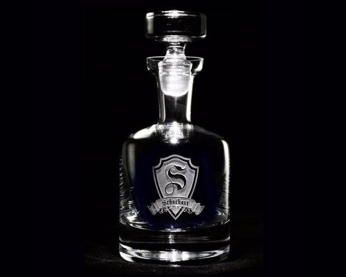 Personalized Engraved Whiskey Decanter - Customized with a monogram and name of your choice