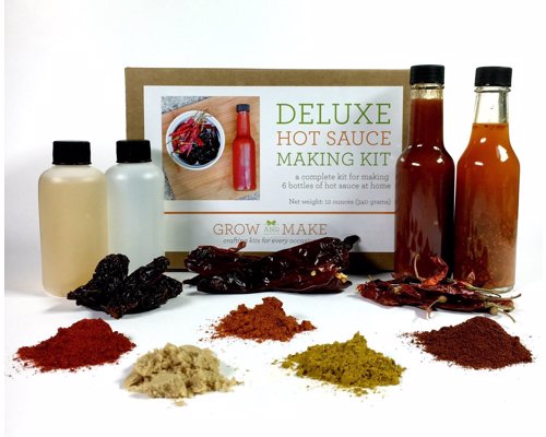 Deluxe Hot Sauce Making Kit - Everything needed to make 6 amazing sauces, from Louisiana hot sauce to a smoky Chipotle