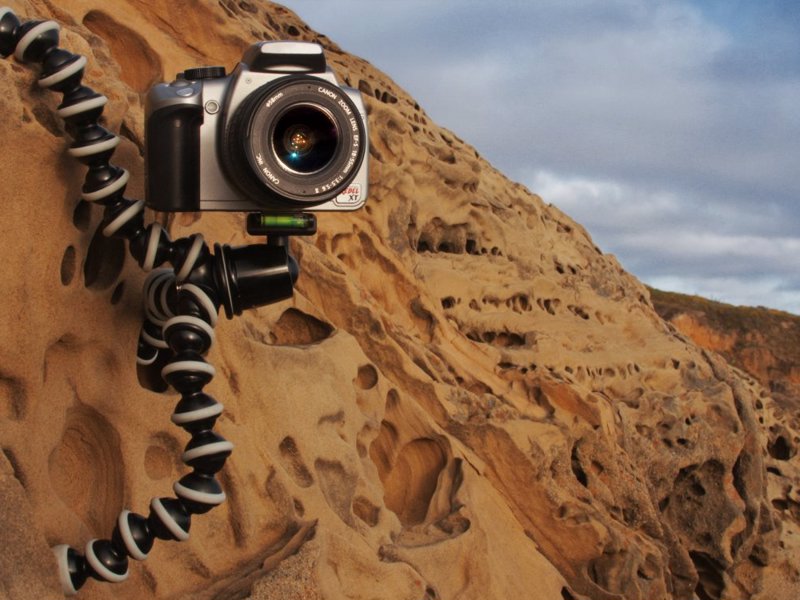 Gorilla Pod Phone and Camera Tripod - Attach your camera to trees, poles, rocks and get the most out of your shots on your travels