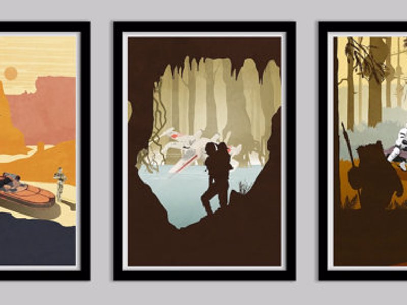 Star Wars Trilogy Art Prints - The Original Trilogy CUSTOM Poster Collection!