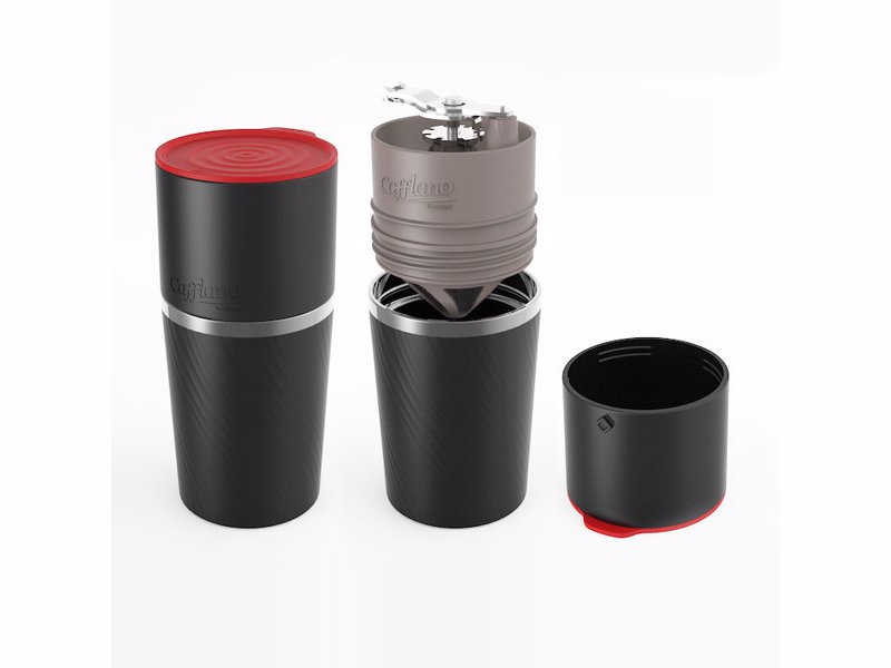 Portable All-in-One Coffee Brewing System - This stunning coffee maker comes complete with a water pourer, grinder, built-in filter and insulated mug