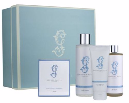 Flower Garden Relaxation Set - Gift set of luxurious body lotion, hand cream, bath oil, all natural and eco-friendly