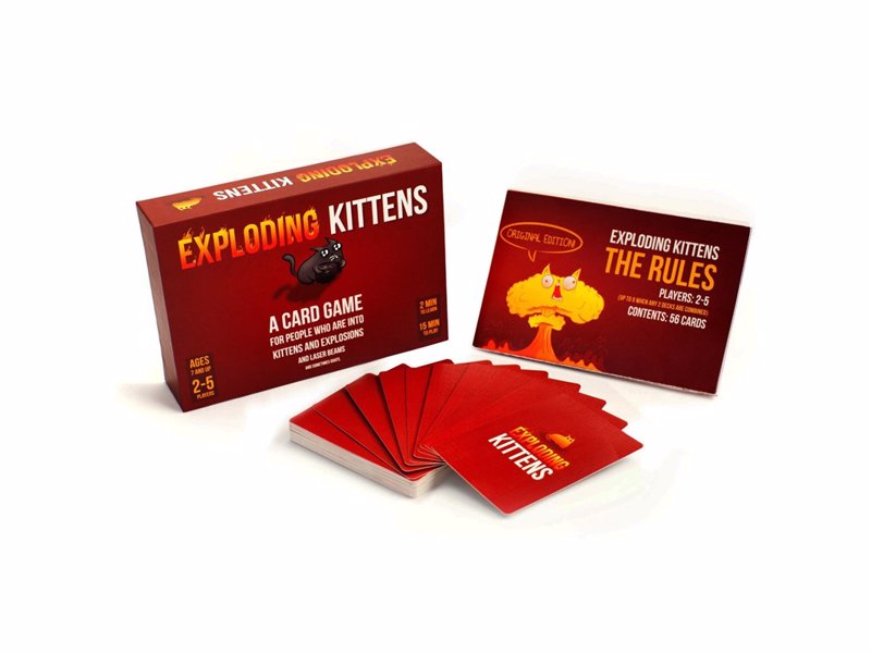 Exploding Kittens - Quick fire card based party game with quirky humor from the the creator of The Oatmeal web cartoon