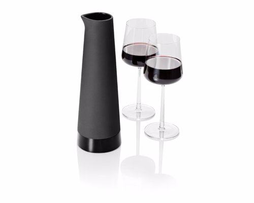 Minimalist Ceramic Carafe - Stylish black ceramic carafe for the wine lover who like to keep things simple