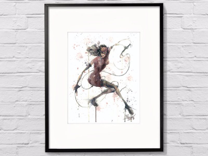 Arty Superhero Watercolor Prints - Show off your super hero fandom with a classy original painting